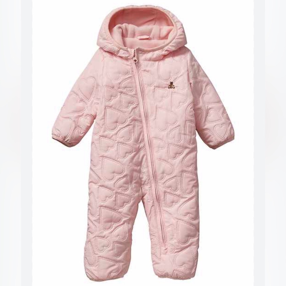 **New** Gap Warmest Puffer Quilted One-Piece Baby Snowsuit Sz 0-3months